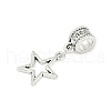 Rack Plating Brass European Dangle Charms KK-R200-08AS-2