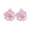 Light Gold Plated Alloy Enamel Pendants ENAM-Z017-14KCG-02-1