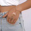 Alloy Rhinestone Ring Bracelets for Women WGF4CB7-01-1