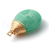 Natural Green Aventurine Pendants PALLOY-JF00779-4