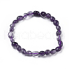Natural Amethyst Bead Stretch Bracelets BJEW-K213-05-2