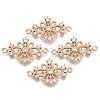 Brass Micro Pave Cubic Zirconia Links Connectors KK-R111-015-B01-1