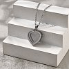 304 Stainless Steel Heart Urn Ashes Necklaces STAS-Z106-09P-01-2