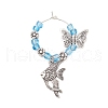 5Pcs Sea Animal Alloy Wine Glass Charms AJEW-JO00260-5