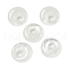 Natural Quartz Crystal Rock Crystal Donut/Pi Disc Charms G-G142-02U-1