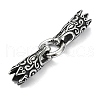 Tibetan Style 304 Stainless Steel Spring Gate Rings FIND-Z046-06AS-01-2