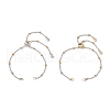 2Pcs 2 Colors 304 Stainless Steel Slider Bracelet Makings AJEW-JB01280-1