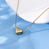 304 Stainless Steel Heart Pendant Necklaces NJEW-R026-22G-3