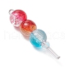 2Pcs Glass Pendants PALLOY-JF03341-01-4