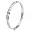 Non-Tarnish 3Pcs 304 Stainless Steel Plain Bangles Set BJEW-G684-02B-P-1