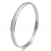 3Pcs 304 Stainless Steel Plain Bangles Set BJEW-G684-02B-P-1