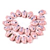 Handmade Printed Porcelain Beads Strand PORC-T133-02D-2