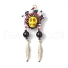 Seed Glass & Synthetic Turquoise Pendant PALLOY-MZ00243-04-1