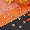 Beebeecraft 8Pcs Brass Micro Pave Clear Cubic Zirconia Pendants KK-BBC0015-56-4