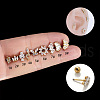 316L Surgical Stainless Steel Pave Clear Cubic Zirconia Cartilage Earrings for Women Men WGC0157-10-1