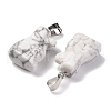 Natural Howlite Pendants G-B127-07P-01-3