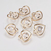 Glass Rhinestone Charms X-IFIN-F144-18G-1