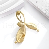 Leaf Zinc Alloy Rhinestone Brooches PW-WG10228-01-5
