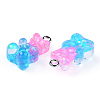 10Pcs Transparent Resin Glitter Pendants CRES-TAC0007-07P-01-1
