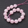 Natural Rose Quartz Beads Strands G-G099-F12mm-15-4