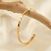 Ion Plating(IP) 304 Stainless Steel Cuff Bangles BJEW-K173-02G-6