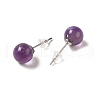 Natural Amethyst Stud Earrings X-G-B075-02P-04-2