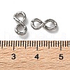 304 Stainless Steel Textured Infinity Linking Rings STAS-R164-03P-01-3