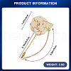 Flower Polyester Ribbon Brooches JEWB-WH20006-02B-2