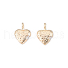 Brass Pave Clear Cubic Zirconia Charms KK-N232-481-2