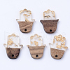 Resin & Walnut Wood Pendants RESI-N025-011A-A01-1