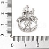 Castle Brass Micro Pave Cubic Zirconia Pendant Peg Bails KK-L217-002P-2
