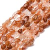 Natural Red Rabbit Fur Rutilated Quartz Beads Strands G-K395-A03-01-2