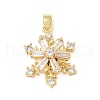 Brass Micro Pave Cubic Zirconia Rotating Pendants KK-M323-01A-G-1