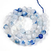 Dyed Natural White Jade Beads Strands G-T139-8mm-45Y-3