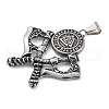 Viking 304 Stainless Steel Big Pendants STAS-P367-02AS-2
