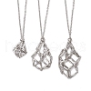 3Pcs 3 Sizes 304 Stainless Steel Cable Chain Macrame Pouch Slider Necklace Making NJEW-JN05068-1