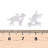 Non-Tarnish 304 Stainless Steel Puppy Silhouette Charms STAS-Q201-T086-3