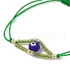 6Pcs 6 Colors Adjustable Nylon Cord Braided Beads Bracelets BJEW-MZ00161-5