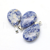 Teardrop Natural Blue Spot Jasper Pendants G-Q368-15-2