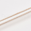 Brass Round Snake Chain Necklace Making MAK-T006-11A-RG-3