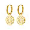 Stainless Steel Lemon Hoop Earrings EU6572-2-2