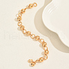 Brass Round Ball Beads Link Btacelets TJ4272-1