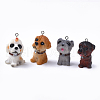 Resin Puppy Pendants RESI-T028-02-1