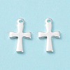 304 Stainless Steel Tiny Cross Charms STAS-L234-077S-3