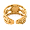 Round Natural Tiger Eye Finger Rings RJEW-Q822-15G-01-3