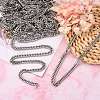 Tarnish Resistant Men's Jewelry Making 304 Stainless Steel Double Link Curb Chains CHS-A003C-1.0mm-4