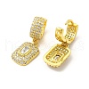 Rack Plating Brass Micro Pave Cubic Zirconia Hoop Earring for Women EJEW-H091-35G-2