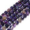 Natural Banded Agate Beads Strand G-I376-A43-01-1