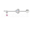 Brass Rhinestone Nipple Rings WG50E44-15-1