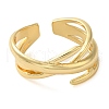 Brass Open Cuff Rings for Women RJEW-Z070-07G-02-2